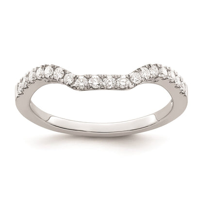 0.27ct. CZ Solid Real 14K White Gold Wedding Wedding Band Ring
