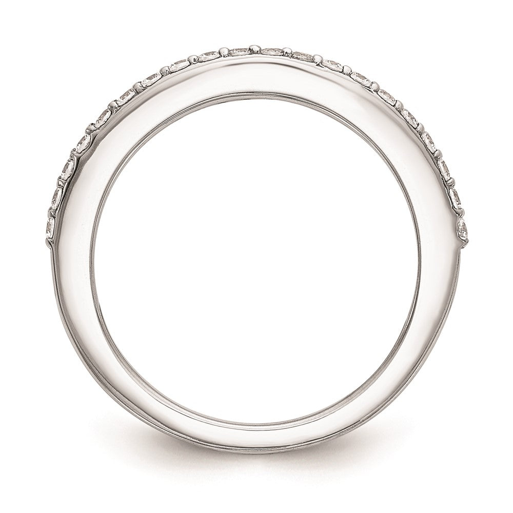 0.25ct. CZ Solid Real 14K White Gold Wedding Wedding Band Ring
