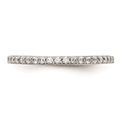 0.25ct. CZ Solid Real 14K White Gold Wedding Wedding Band Ring