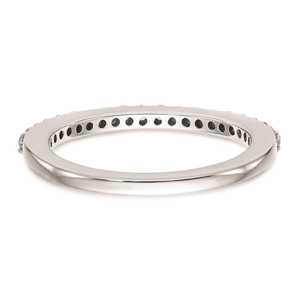 0.25ct. CZ Solid Real 14K White Gold Wedding Wedding Band Ring