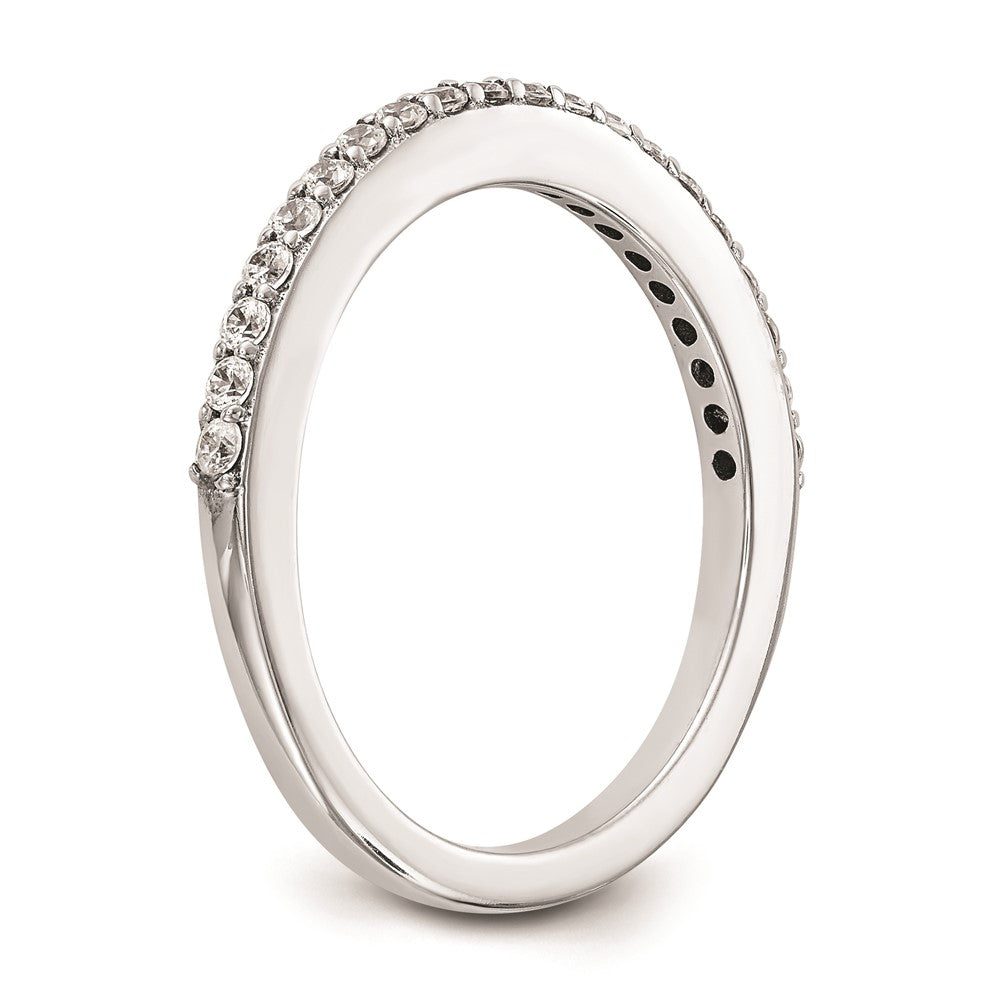 0.25ct. CZ Solid Real 14K White Gold Wedding Wedding Band Ring