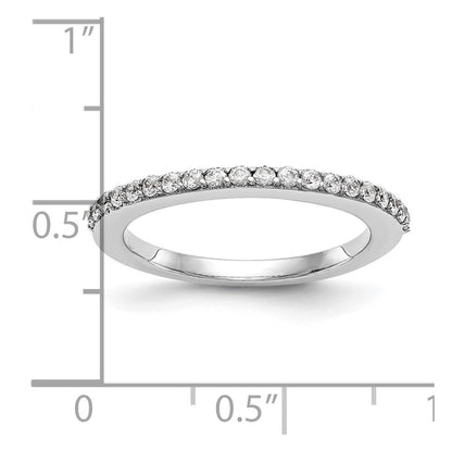 0.25ct. CZ Solid Real 14K White Gold Wedding Wedding Band Ring