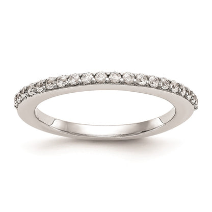 0.25ct. CZ Solid Real 14K White Gold Wedding Wedding Band Ring