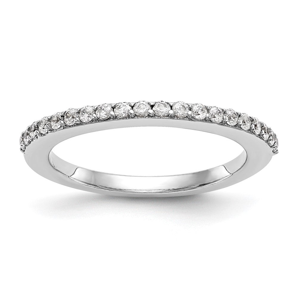 0.22ct. CZ Solid Real 14K White Gold Wedding Wedding Band Ring