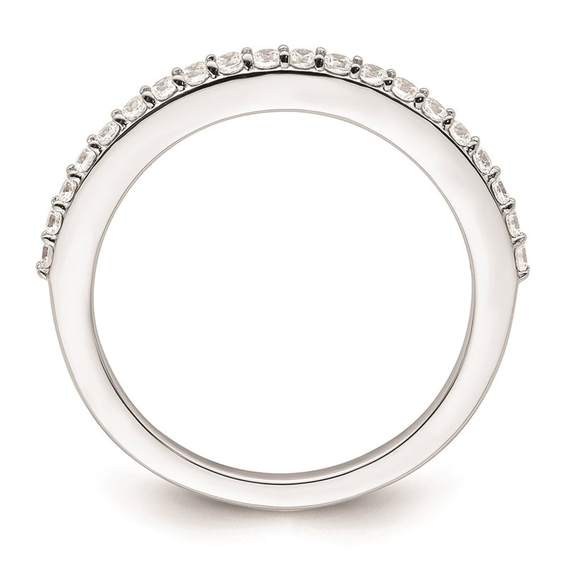 14K White Gold Real Diamond Wedding Band