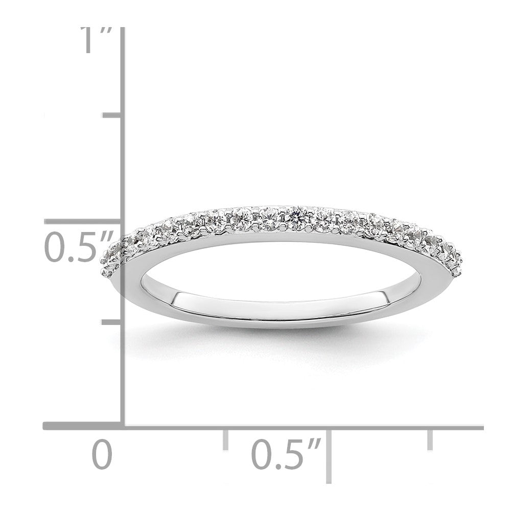 0.30ct. CZ Solid Real 14K White Gold Wedding Wedding Band Ring