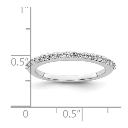 0.30ct. CZ Solid Real 14K White Gold Wedding Wedding Band Ring