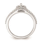 0.25ct. CZ Solid Real 14K White Gold Marquise Halo Engagement Ring