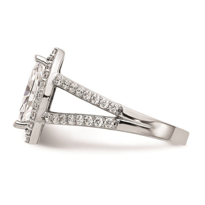 1.00ct. CZ Solid Real 14K White Gold Marquise Halo Engagement Ring
