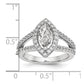 1.00ct. CZ Solid Real 14K White Gold Marquise Halo Engagement Ring