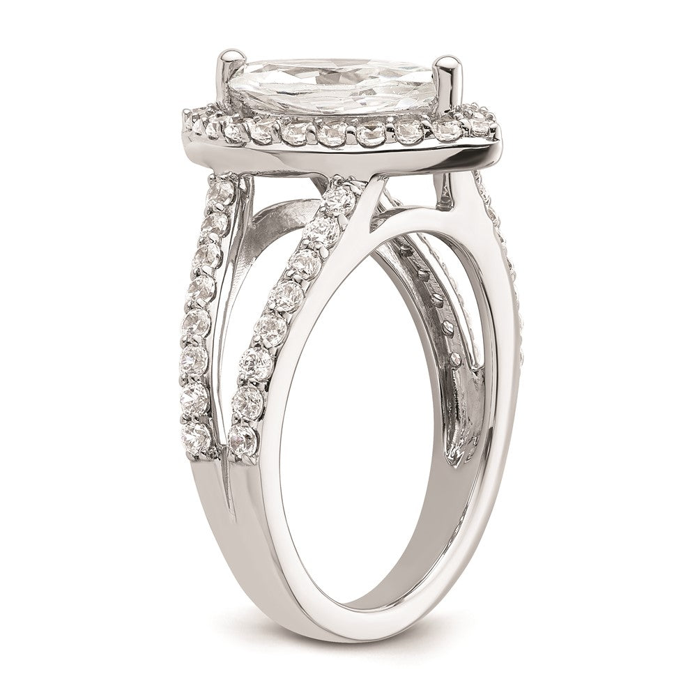 2.00ct. CZ Solid Real 14K White Gold Marquise Halo Engagement Ring