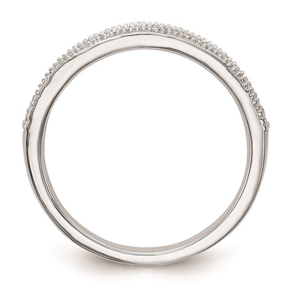 0.13ct. CZ Solid Real 14K White Gold Wedding Wedding Band Ring