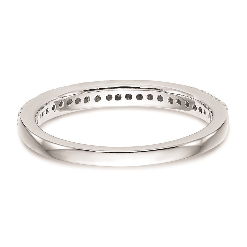 0.13ct. CZ Solid Real 14K White Gold Wedding Wedding Band Ring