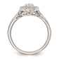0.38ct. CZ Solid Real 14K White Gold Marquise Halo Engagement Ring
