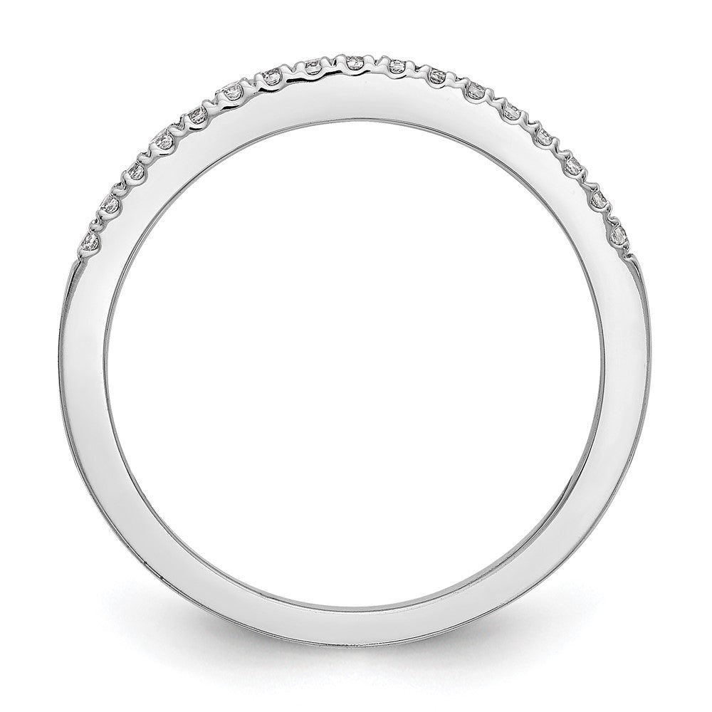 0.17ct. CZ Solid Real 14K White Gold Wedding Wedding Band Ring