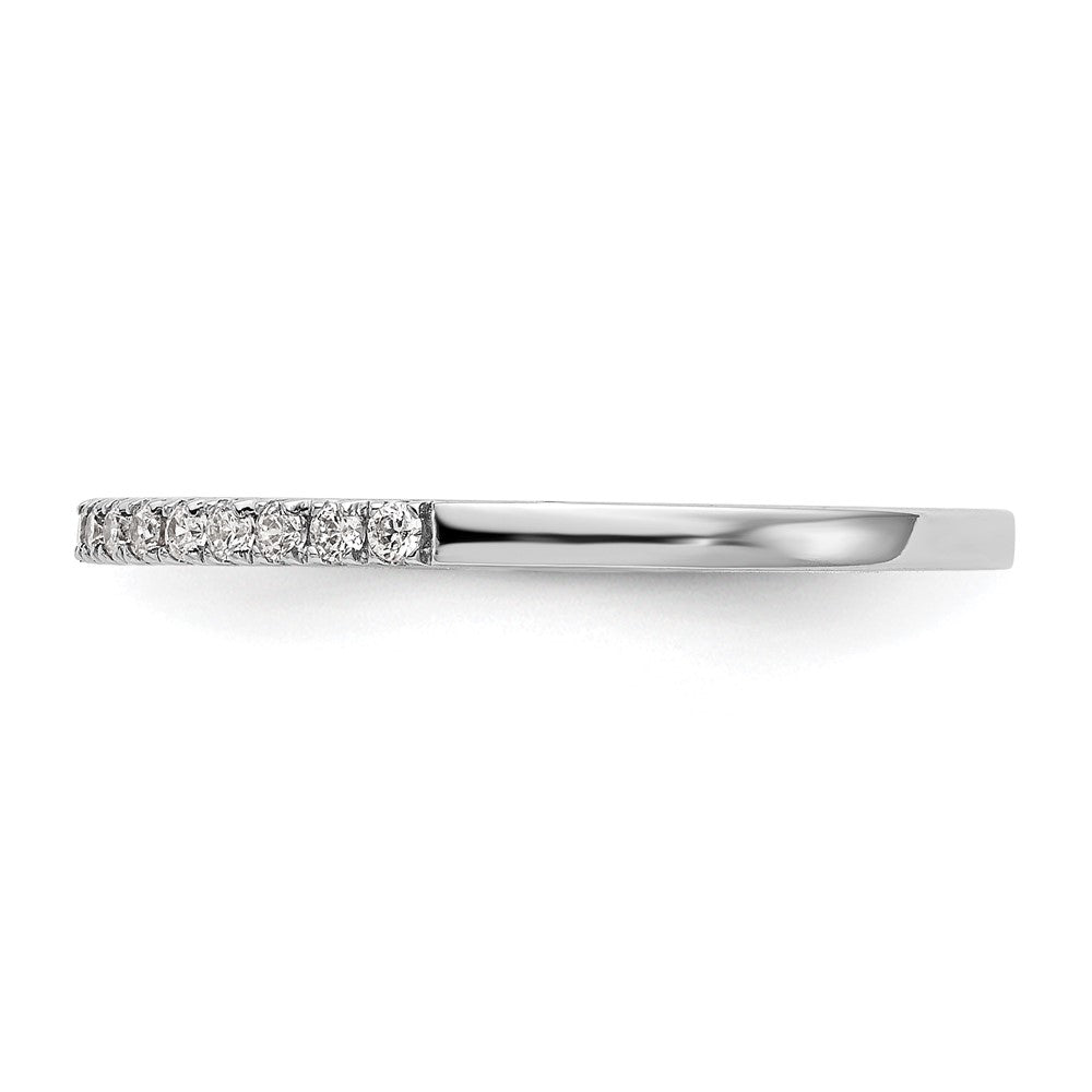 0.17ct. CZ Solid Real 14K White Gold Wedding Wedding Band Ring