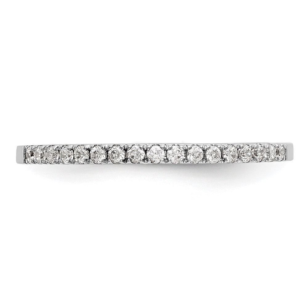 0.17ct. CZ Solid Real 14K White Gold Wedding Wedding Band Ring