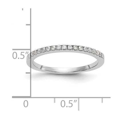 14K White Gold Real Diamond Wedding Band