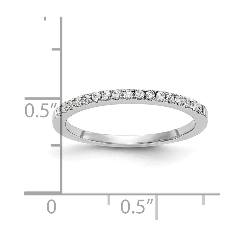 0.17ct. CZ Solid Real 14K White Gold Wedding Wedding Band Ring