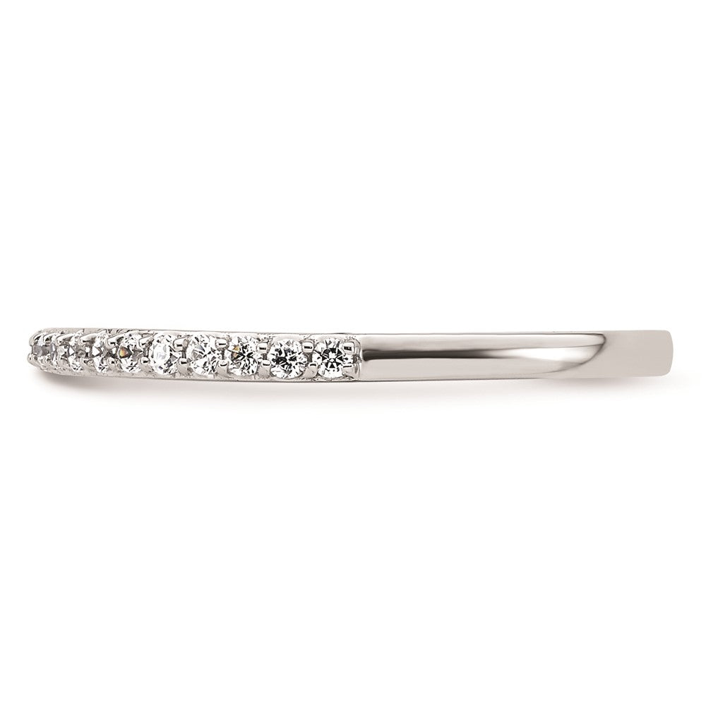 0.25ct. CZ Solid Real 14K White Gold Wedding Wedding Band Ring