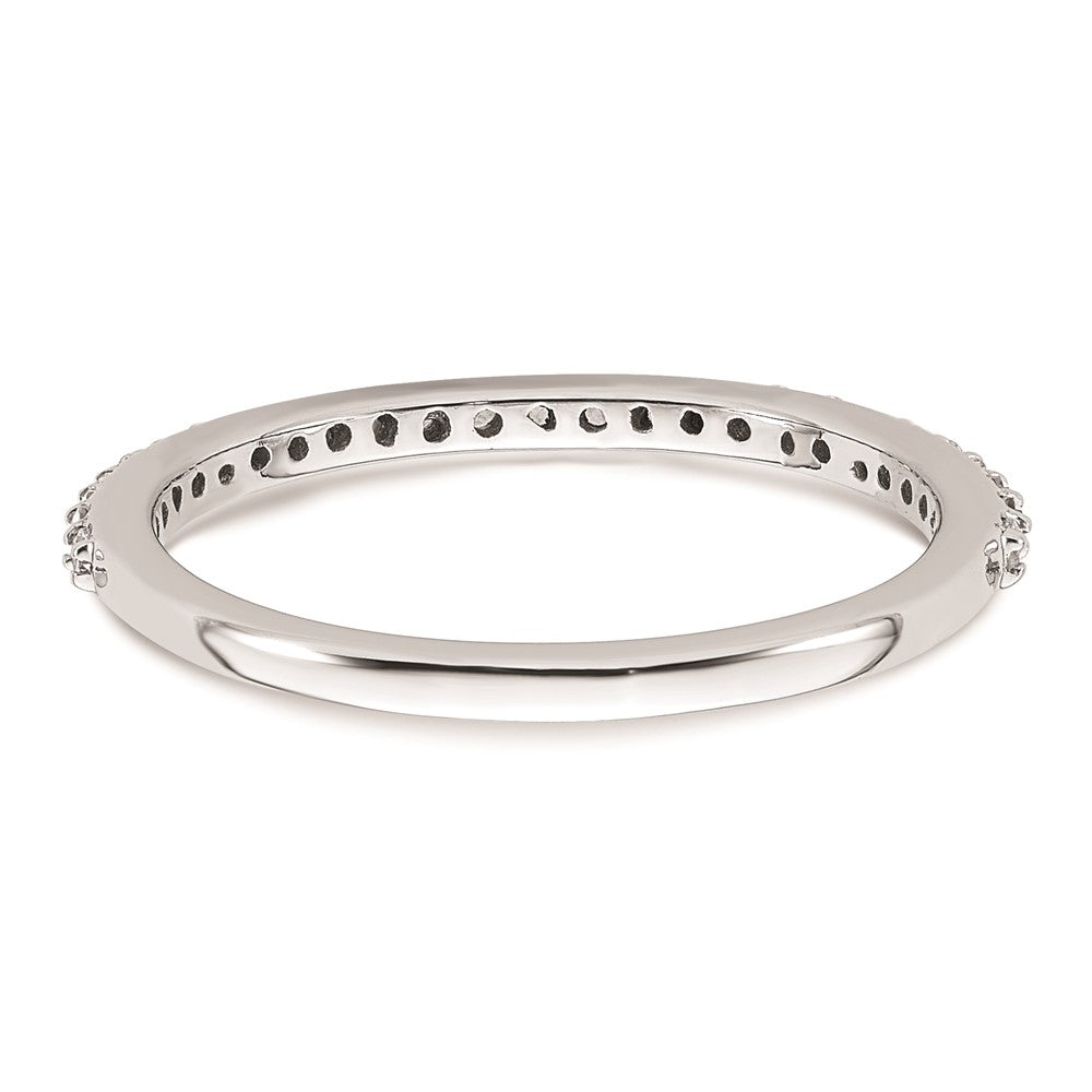 0.25ct. CZ Solid Real 14K White Gold Wedding Wedding Band Ring
