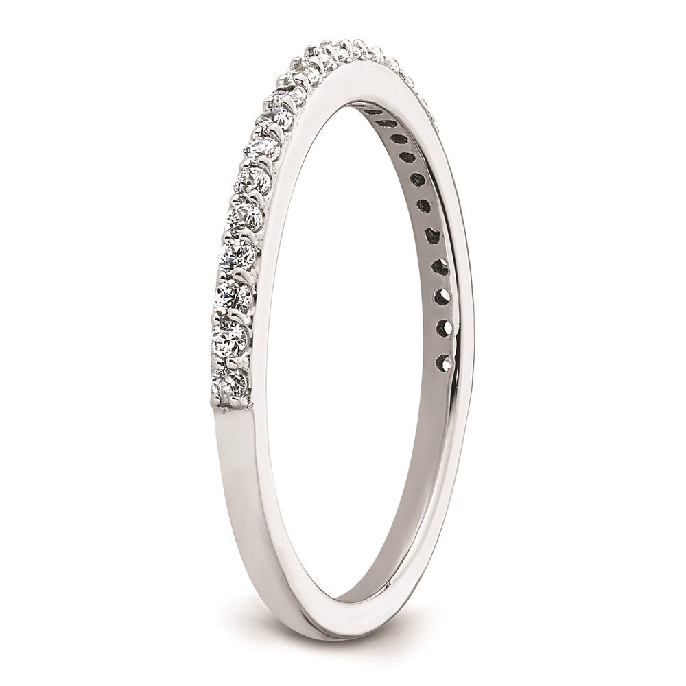 0.25ct. CZ Solid Real 14K White Gold Wedding Wedding Band Ring