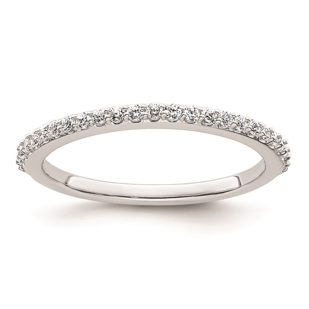0.25ct. CZ Solid Real 14K White Gold Wedding Wedding Band Ring