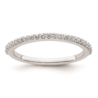 0.25ct. CZ Solid Real 14K White Gold Wedding Wedding Band Ring