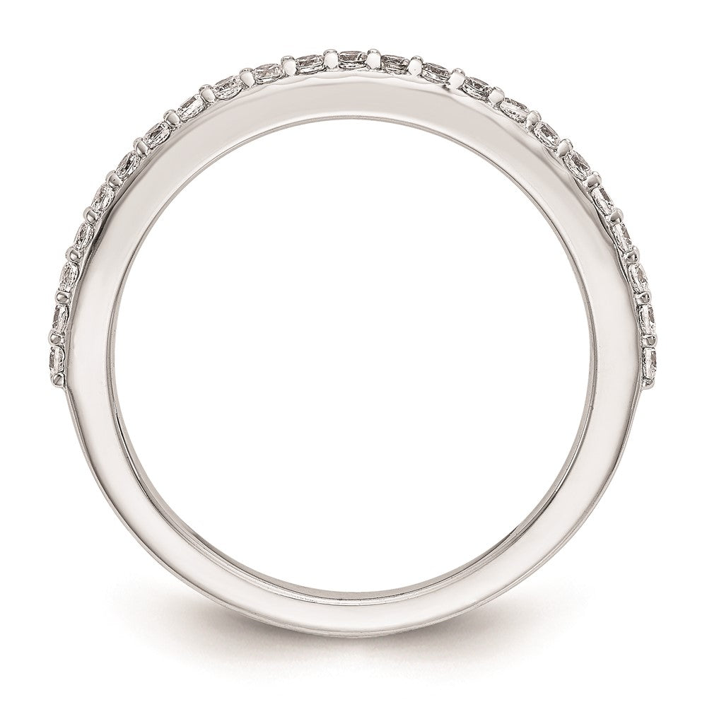 0.29ct. CZ Solid Real 14K White Gold Wedding Wedding Band Ring