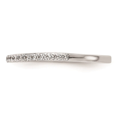 0.29ct. CZ Solid Real 14K White Gold Wedding Wedding Band Ring