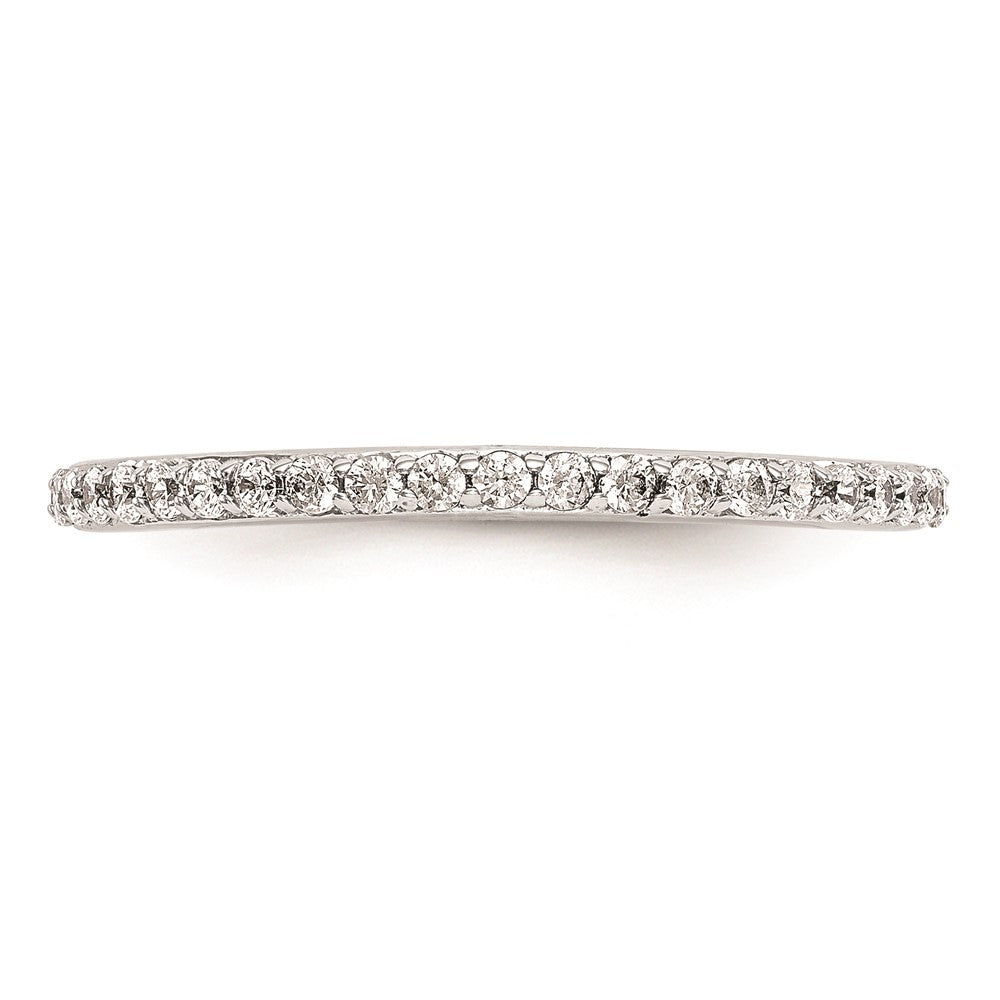 0.29ct. CZ Solid Real 14K White Gold Wedding Wedding Band Ring
