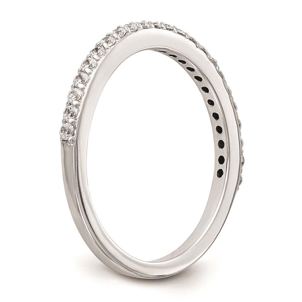 0.29ct. CZ Solid Real 14K White Gold Wedding Wedding Band Ring