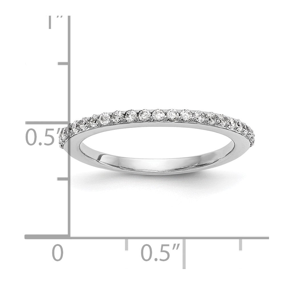 0.29ct. CZ Solid Real 14K White Gold Wedding Wedding Band Ring