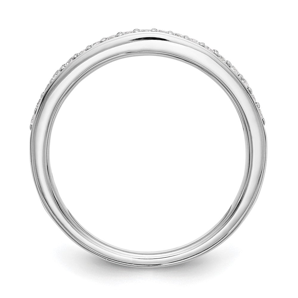 14K White Gold Real Diamond Wedding Band