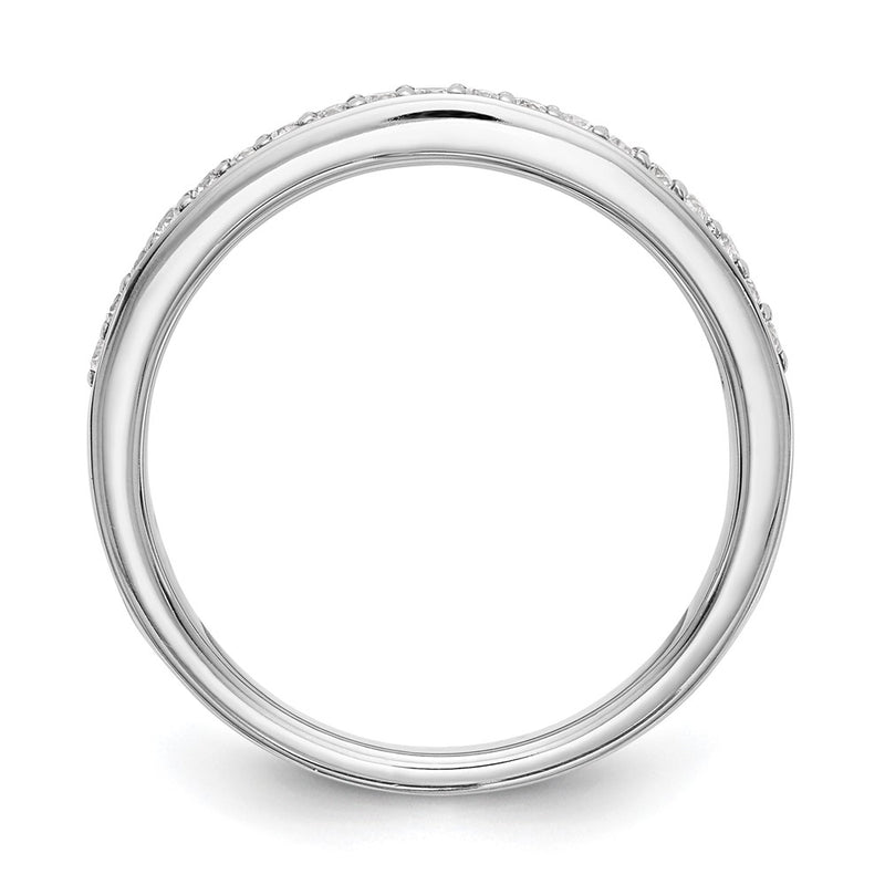 14K White Gold Real Diamond Wedding Band
