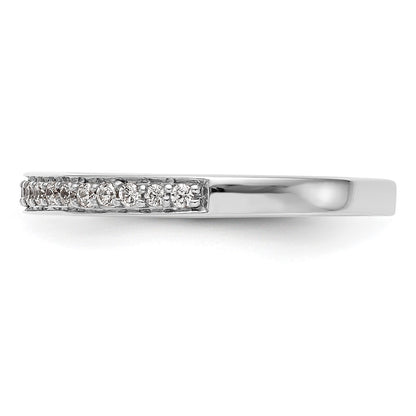14K White Gold Real Diamond Wedding Band