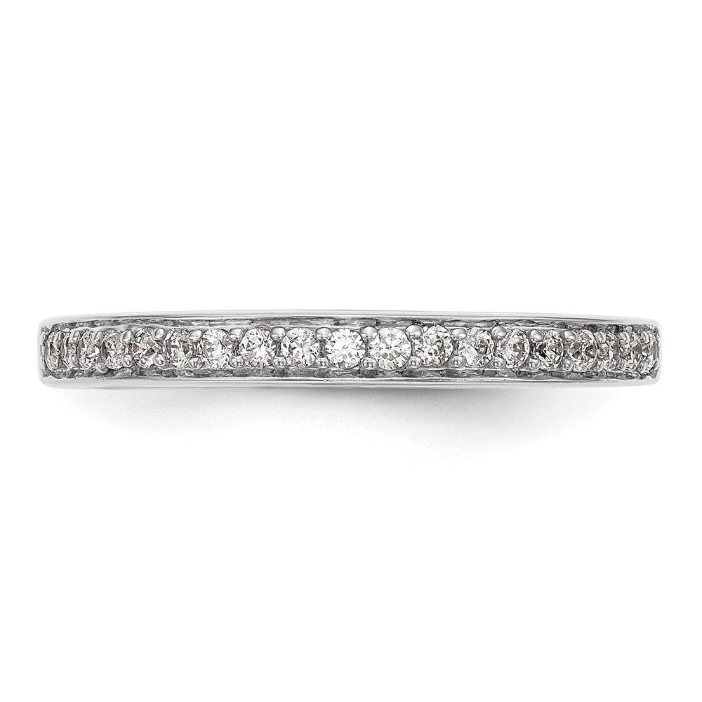 14K White Gold Real Diamond Wedding Band