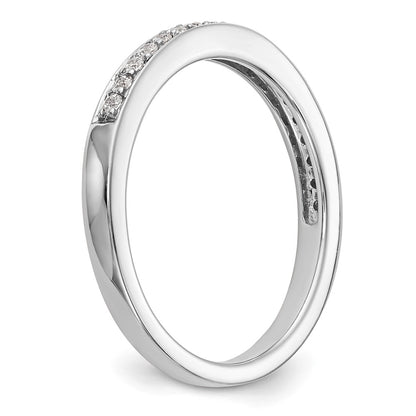 14K White Gold Real Diamond Wedding Band