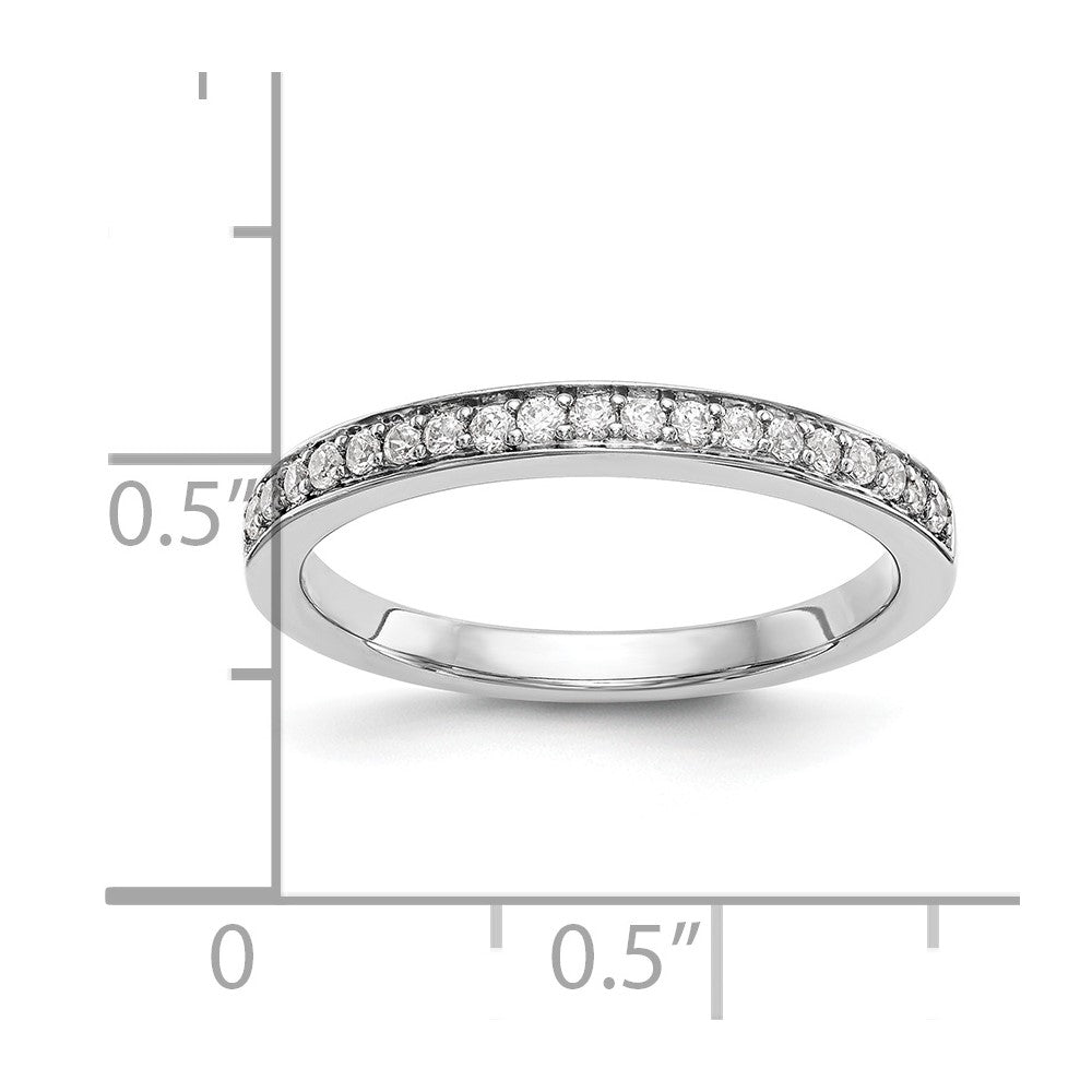 14K White Gold Real Diamond Wedding Band