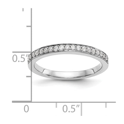 14K White Gold Real Diamond Wedding Band