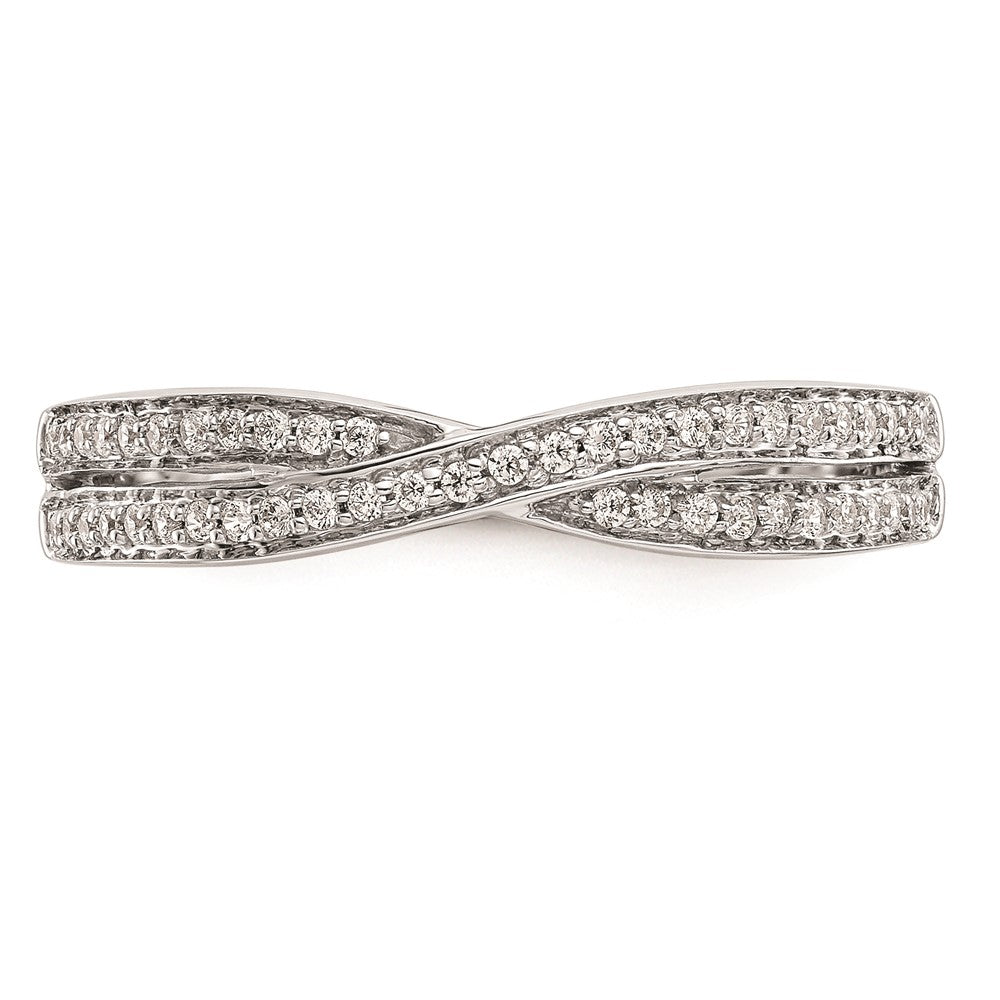 0.19ct. CZ Solid Real 14K White Gold Wedding Wedding Band Ring