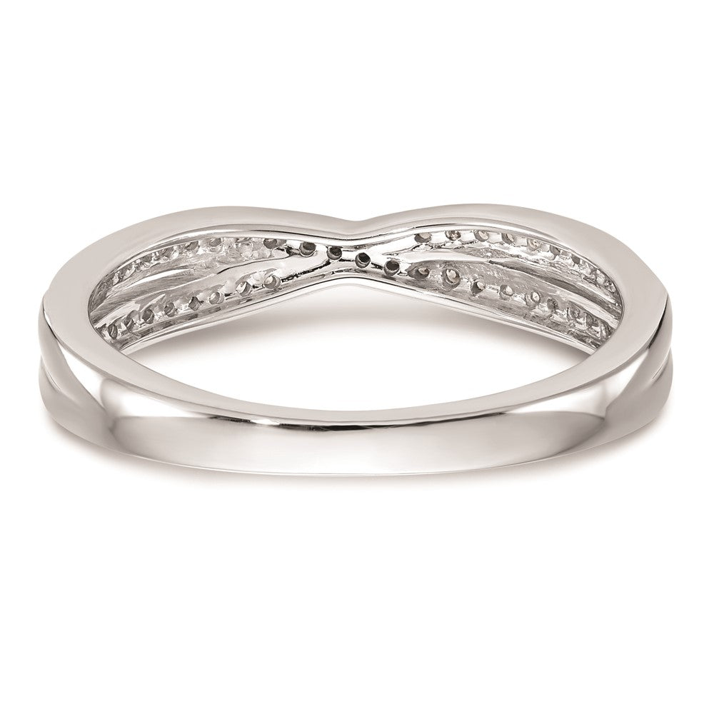 0.19ct. CZ Solid Real 14K White Gold Wedding Wedding Band Ring