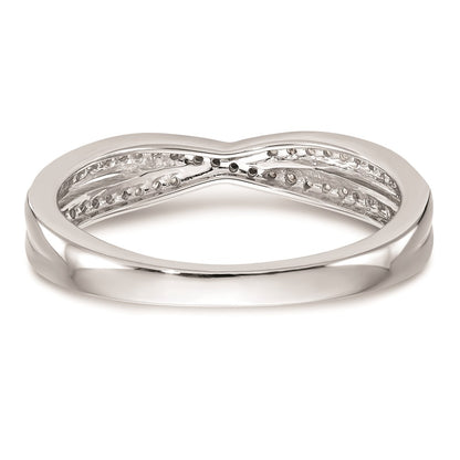 0.19ct. CZ Solid Real 14K White Gold Wedding Wedding Band Ring