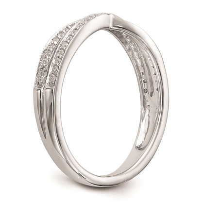 0.19ct. CZ Solid Real 14K White Gold Wedding Wedding Band Ring