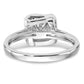14K White Gold Complete Real Diamond Cluster Engagement Ring