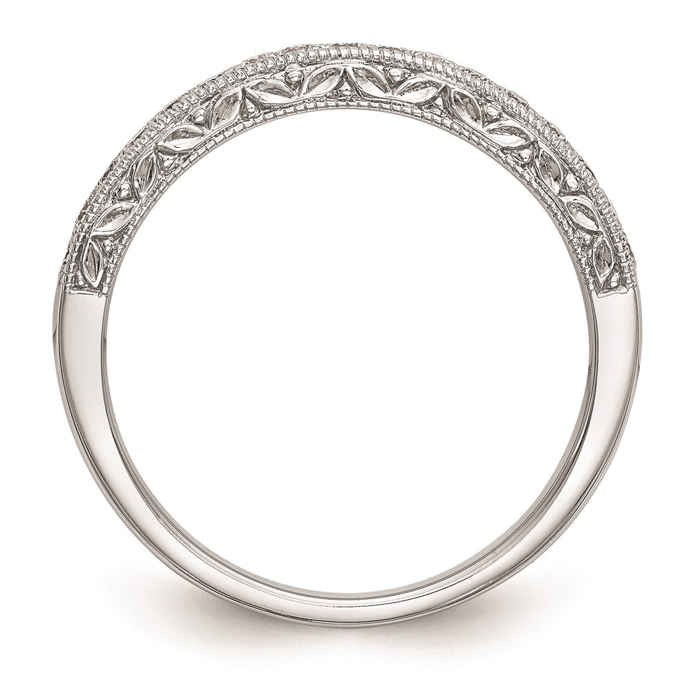 0.20ct. CZ Solid Real 14k White Gold Wedding Wedding Band Ring