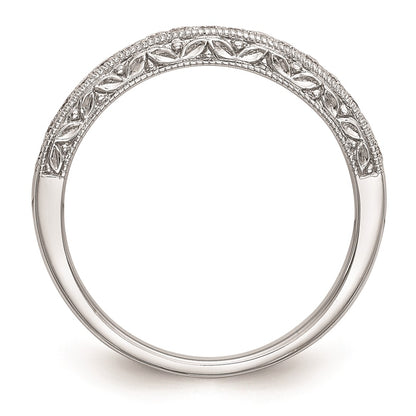 0.20ct. CZ Solid Real 14k White Gold Wedding Wedding Band Ring