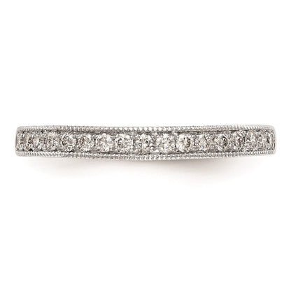 0.20ct. CZ Solid Real 14k White Gold Wedding Wedding Band Ring