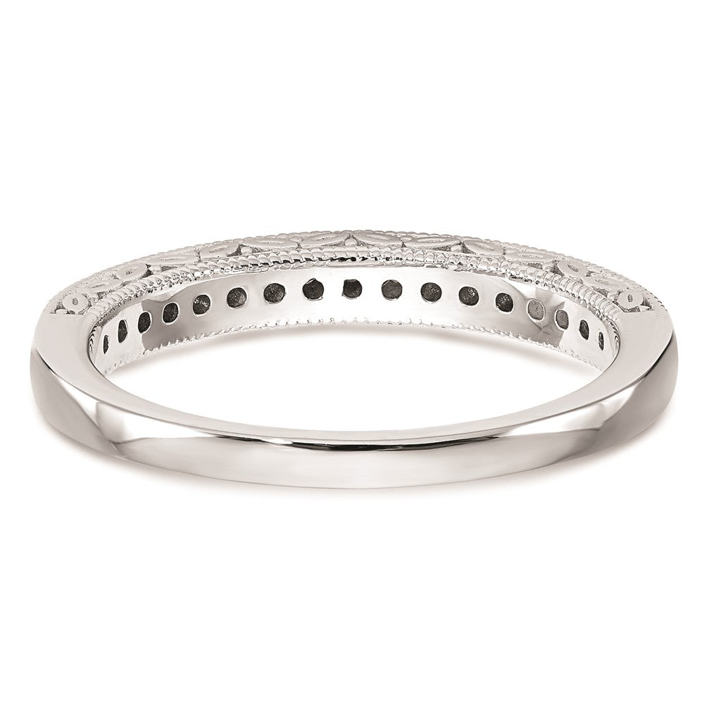 0.20ct. CZ Solid Real 14k White Gold Wedding Wedding Band Ring