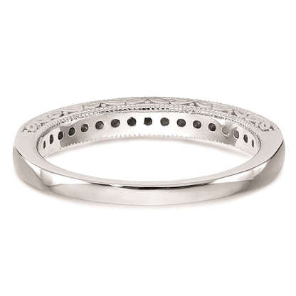 0.20ct. CZ Solid Real 14k White Gold Wedding Wedding Band Ring